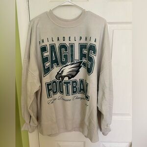 Abercrombie & Fitch NFL Oversized Sweatshirt in Cream and Green